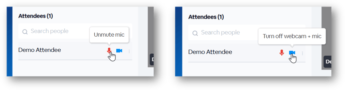 Adjust Attendee Mics and Cams - Admin Abilities in Interactive webinars