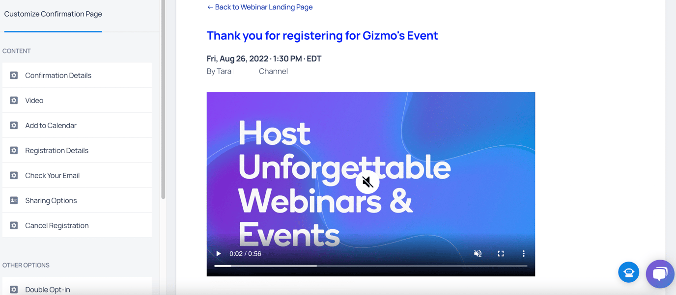How To Customize the Confirmation Page