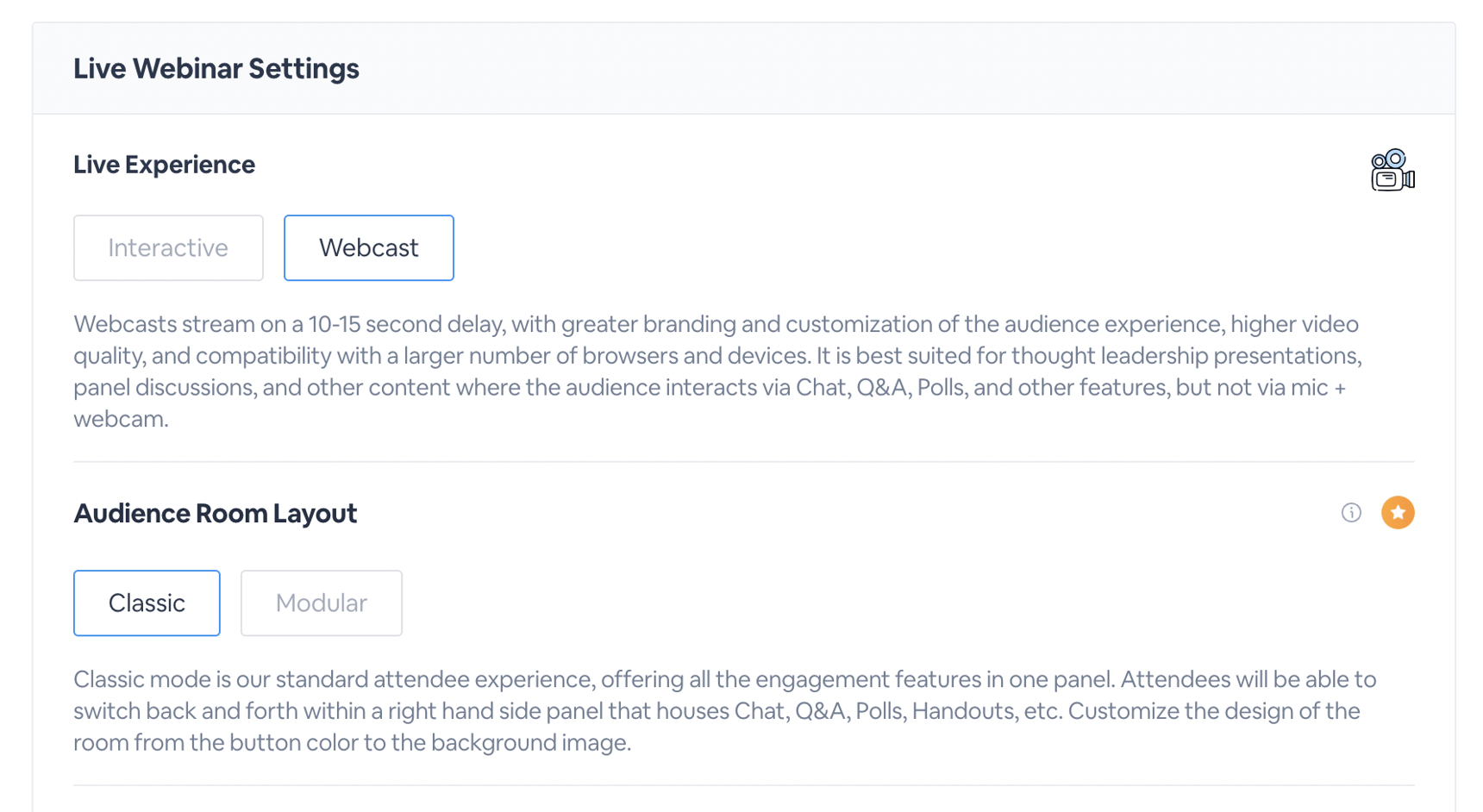 The Webinar Dashboard - Manage Webinar