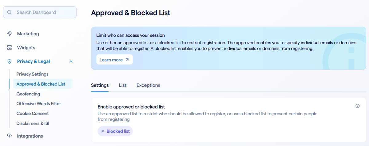 How to Block Specific Emails or Domains from Registering to Your Events