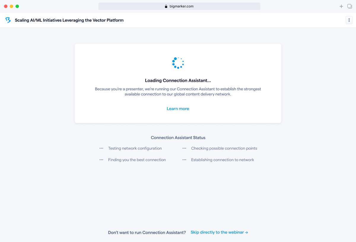 Experience Optimized Presenter Audio and Video Quality with Connection ...