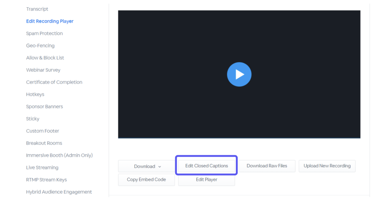 How to Display Closed Captions in On-Demand and Evergreen Webinars